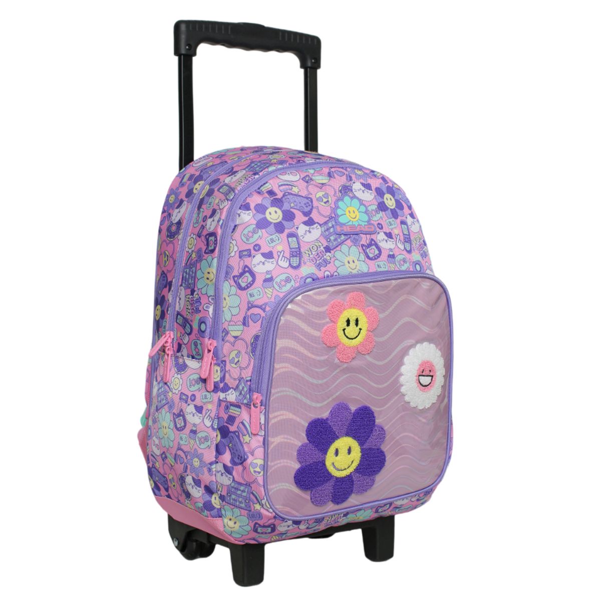 HEAD - Mochila Ruedas Infantil Chips Emoticones Rosado Head