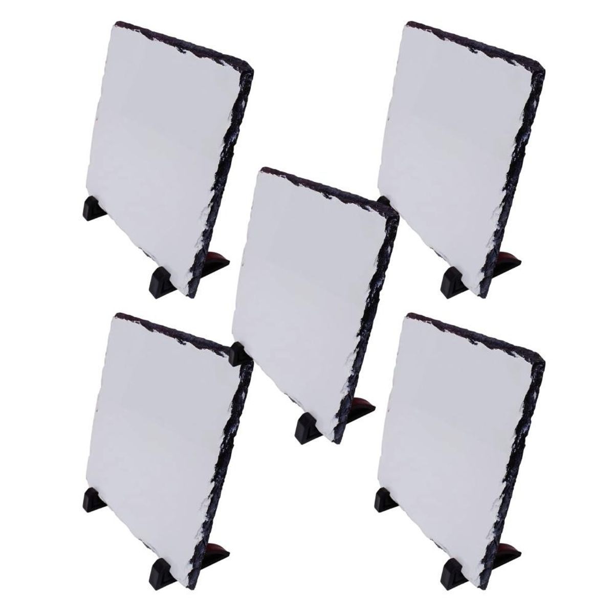 GENERICO - Pack 5 Portarretrato Roca Sublimable Foto Sublimación Piedra