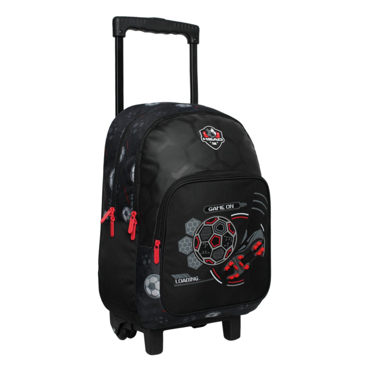 HEAD - Mochila Ruedas Infantil Chips Futbol Negro Head