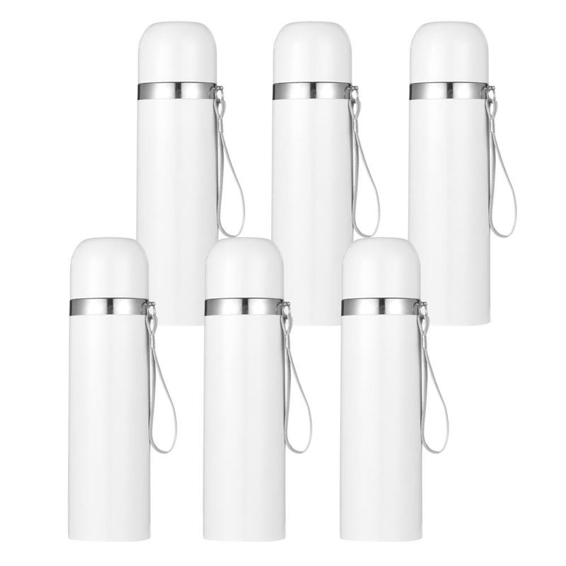 GENERICO - Pack x 6 Termo Aluminio Blanco Sublimable 500ml con caja
