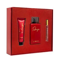 ETIENNE - Set Perfume Rouge 100ml + Perfumero 10 ml Crema 50gr