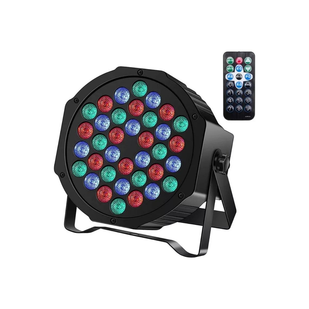 GENERICO - Foco Led Rgb De 36 Luces Con Control Remoto