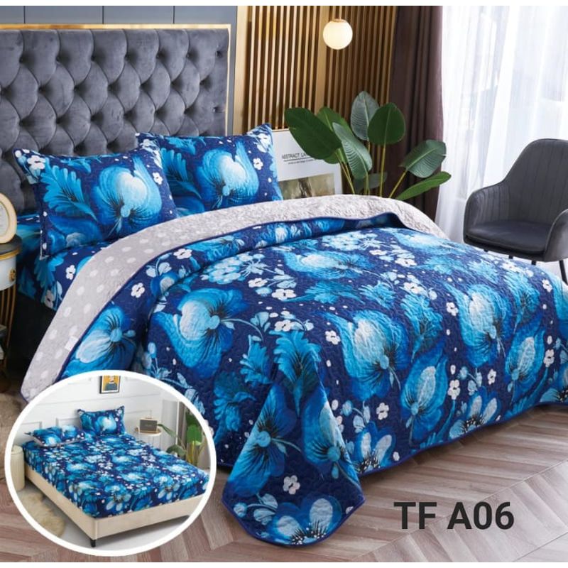ANGELES DEL HOGAR - CUBRECAMA QUILT DE VERANO 5 PIEZAS 2 PLAZA