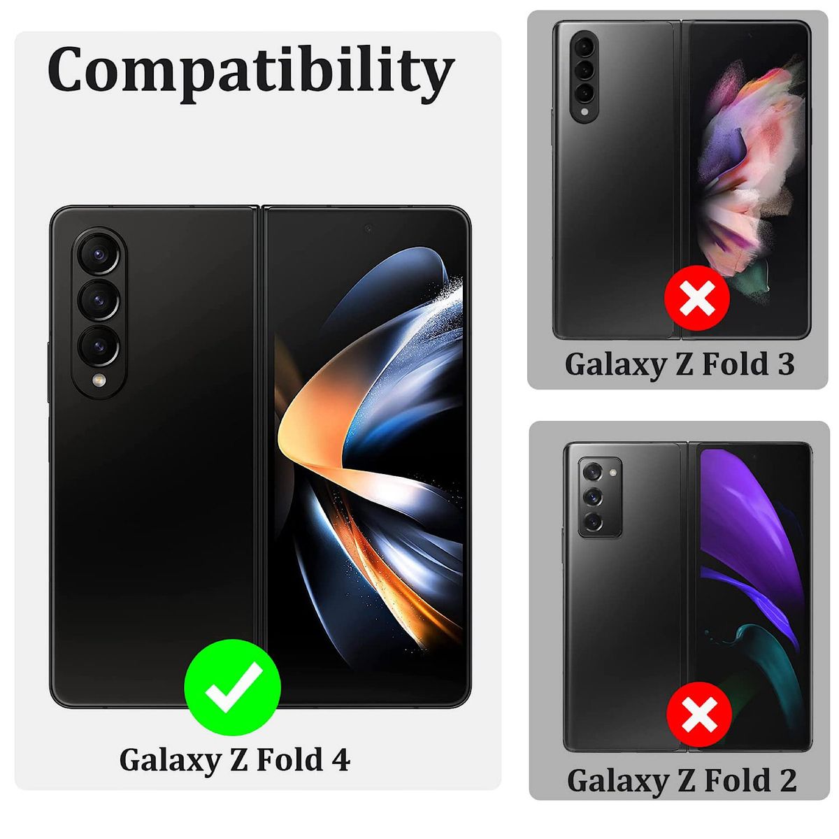 GENERICO - Protector De Lentes Para Samsung Z Fold 4 - Negro