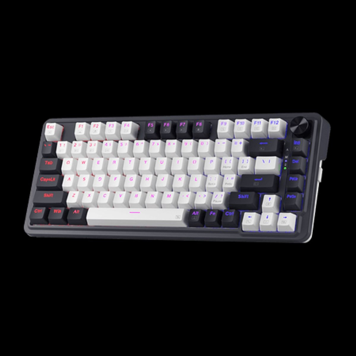 REDRAGON - Teclado Gamer Inalámbrico Redragon K673 Pro, 81 Teclas, 75%, Switch Red, Bluetooth
