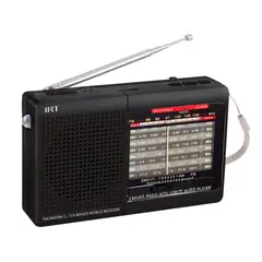 IRT - Radio Portatil AM/FM/SW/USB/MSD 9 bandas Recargable