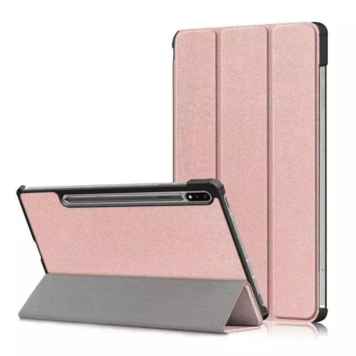 GENERICO - Funda Inteligente compatible con Samsung Galaxy Tab S7 FE Rosa Gold
