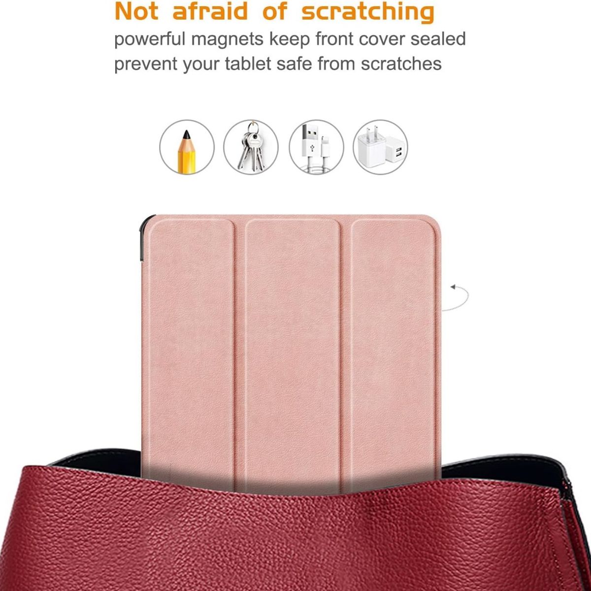 GENERICO - Funda Inteligente compatible con Samsung Galaxy Tab S7 FE Rosa Gold