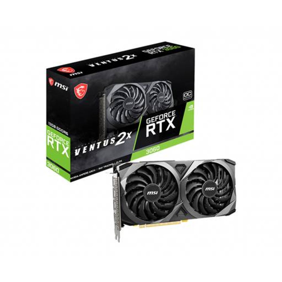 MSI - Tarjeta de Video MSI Nvidia GeForce RTX 3060 VENTUS 2X 12G OC, 12GB GDDR6