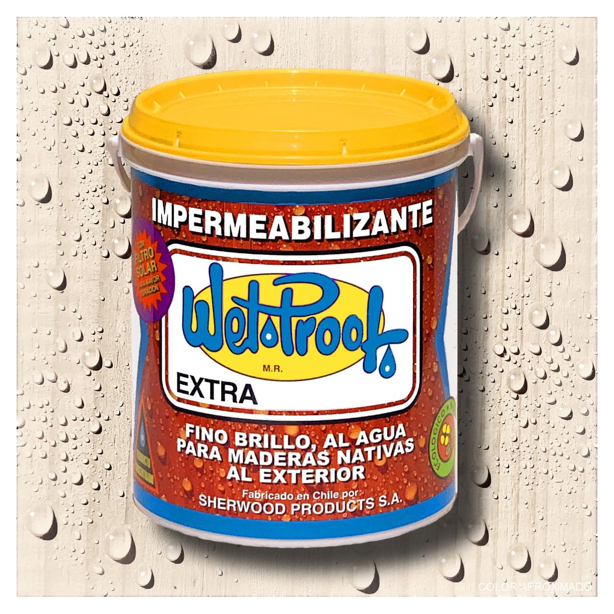 WETPROOF - BARNIZ MADERAS EXTERIOR IMPERMEABLE PROTECTOR SEMI BRILLO AL AGUA WET PROOF® EXTRA INCOLORO 1 GL