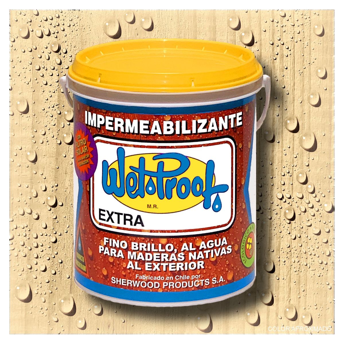 WETPROOF - BARNIZ MADERAS EXTERIOR IMPERMEABLE PROTECTOR SEMIBRILLO AL AGUA WET PROOF® EXTRA PINO INSIGNE 1 GAL