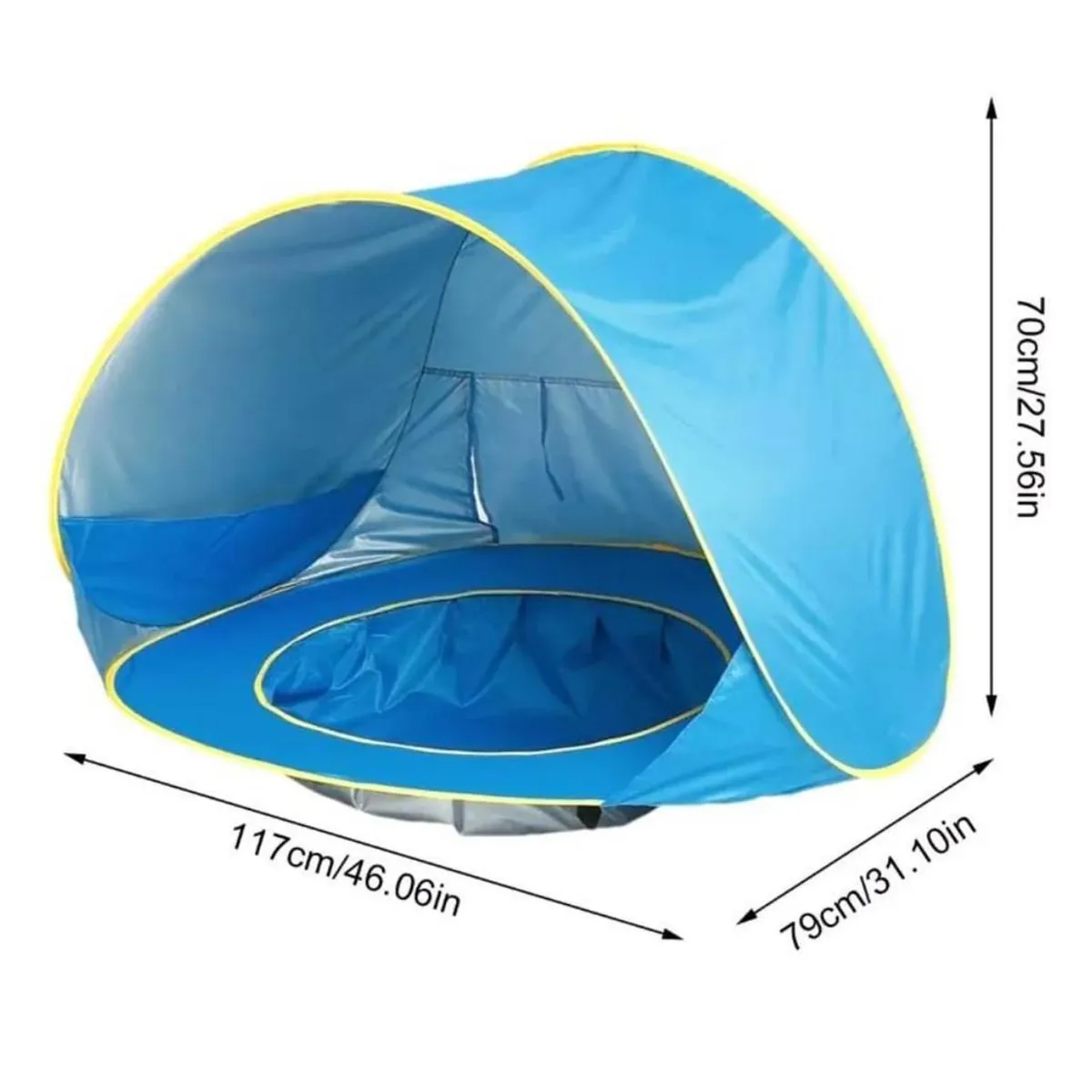 GENERICO - Carpa Con Piscina De Exterior Para Bebes Azul