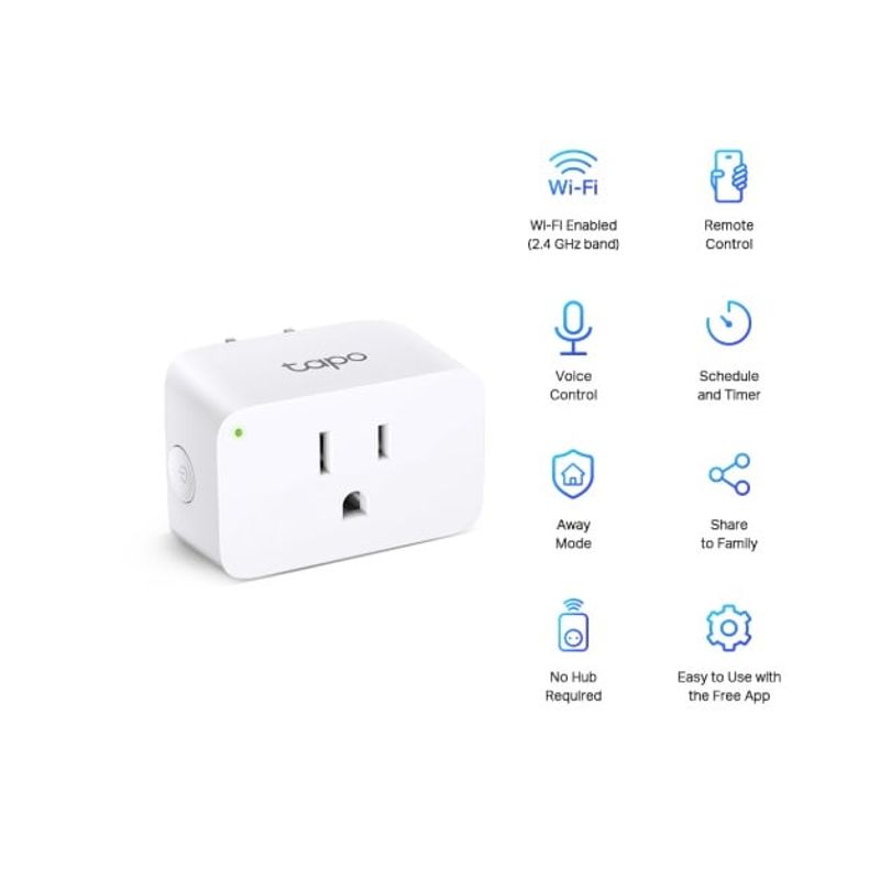 TP LINK - Mini enchufe inteligente Wi-Fi Tapo P105 1-pack Mini Smart Wi-Fi Plug