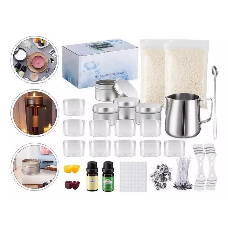 GENERICO - Kit Para Hacer Velas Artesanales Moldes Para Hacer Velas