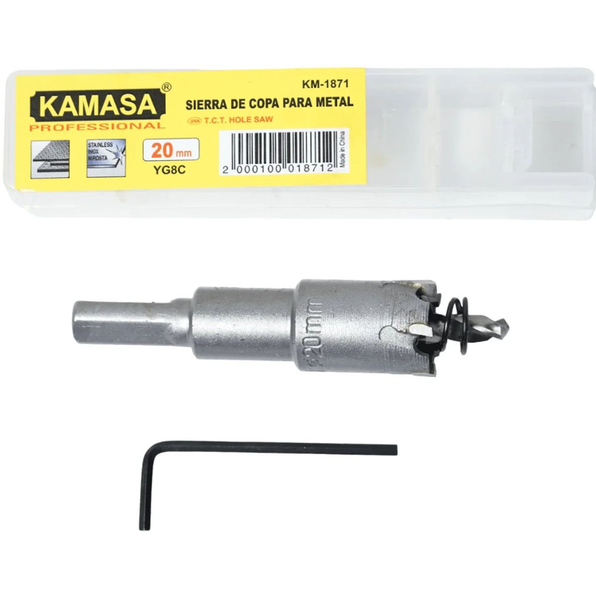 KAMASA - Sierra Copa Para Metal Con Guía 20mm
