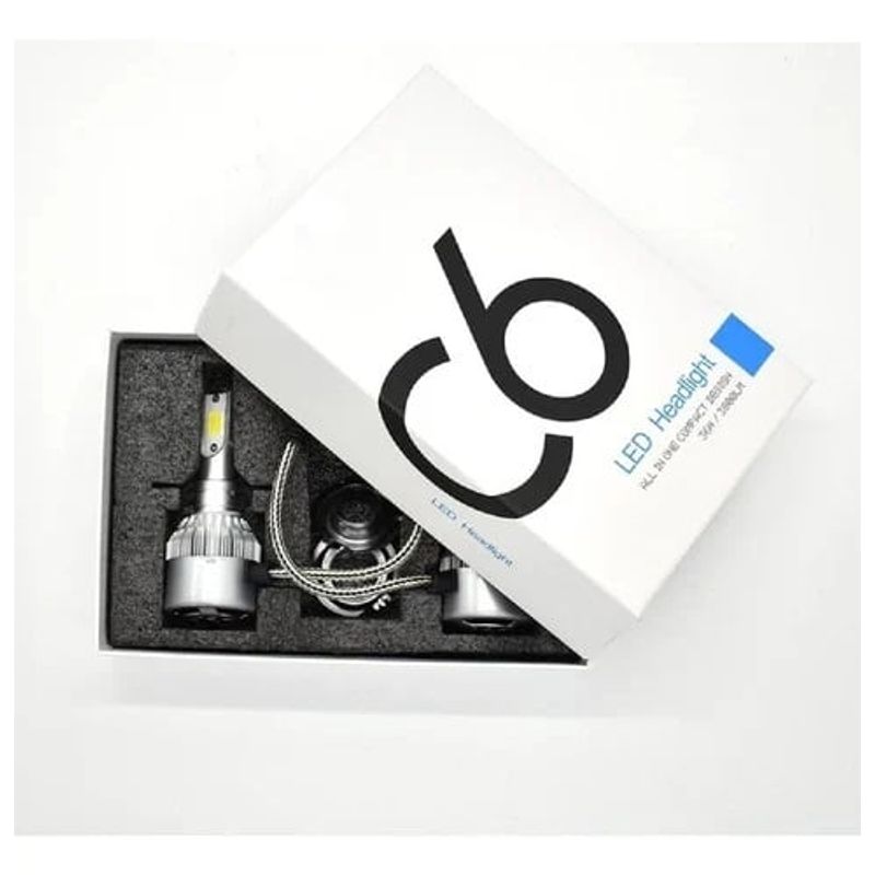 GENERICO - Kit Turbo Foco Led H4 36w Luz Blanca 3800lm