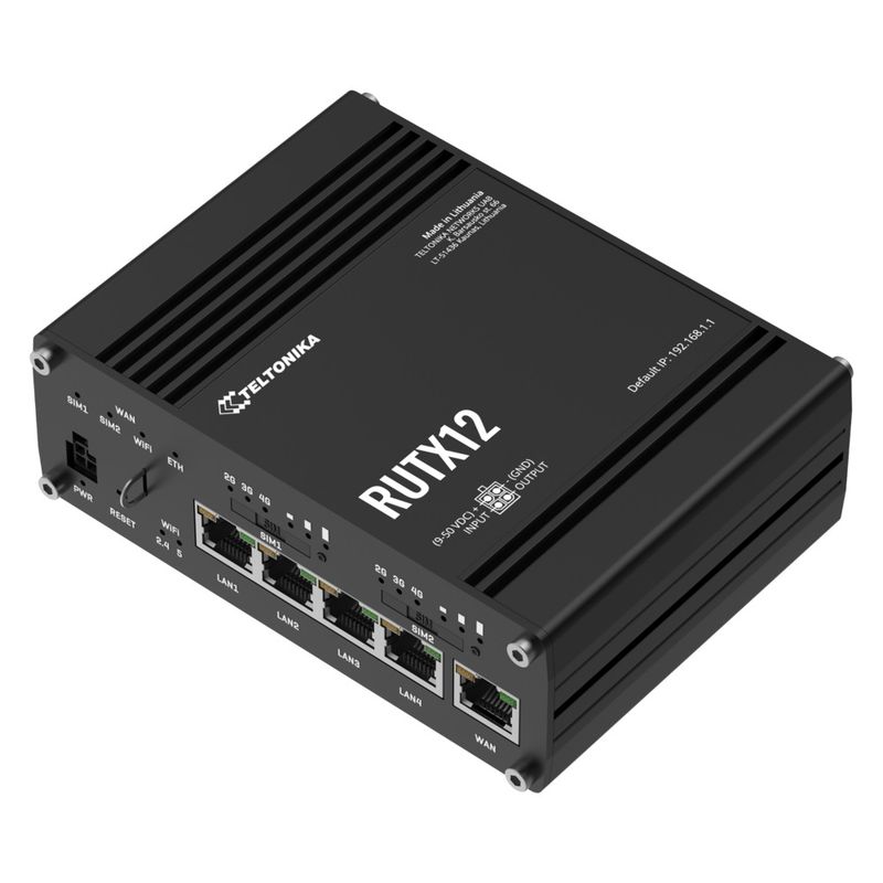 TELTONIKA - Router Celular Industrial Teltonika RUTX12