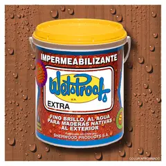 WETPROOF - BARNIZ MADERAS EXTERIOR IMPERMEABILIZANTE PROTECTOR SEMI BRILLO AL AGUA WET PROOF® EXTRA ROBLE 1 GAL