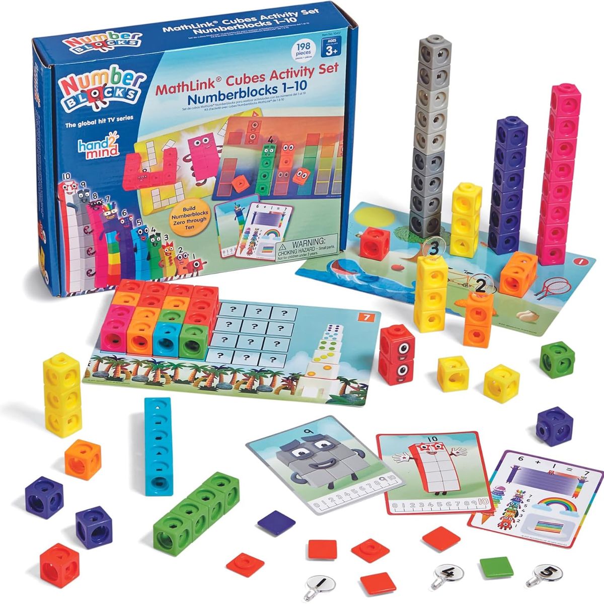 JM IMPORT - Number Blocks 198 Piezas Cubos Conectores Del 1 Al 10