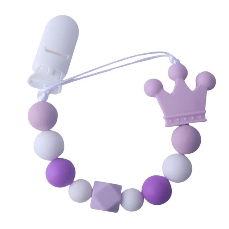 GENERICO - Sujeta Chupete Clip Porta Chupete Silicona Bebe Afirma Tete