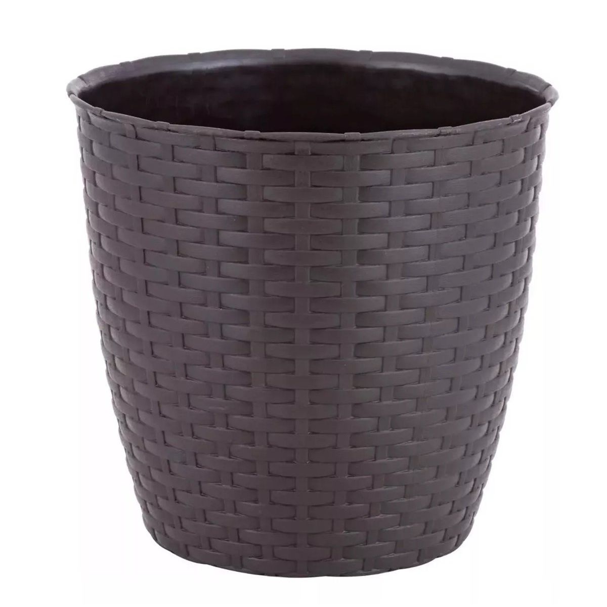 REYPLAST - Macetero Redondo Estilo Ratán Maceta Jardinería Plantas