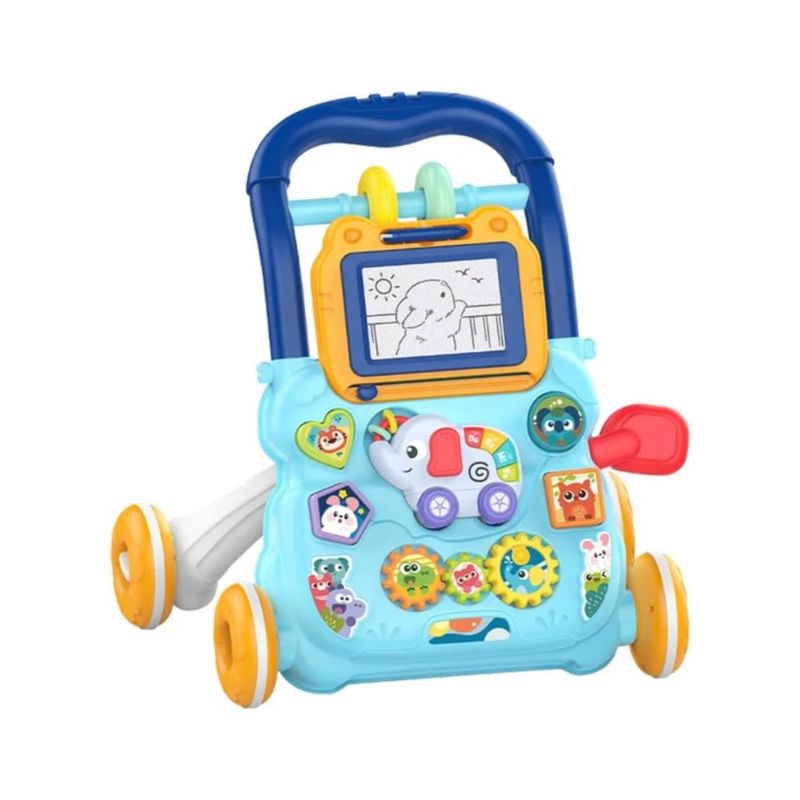 GENERICO - Andador caminador bebe interactivo luz sonido Celeste