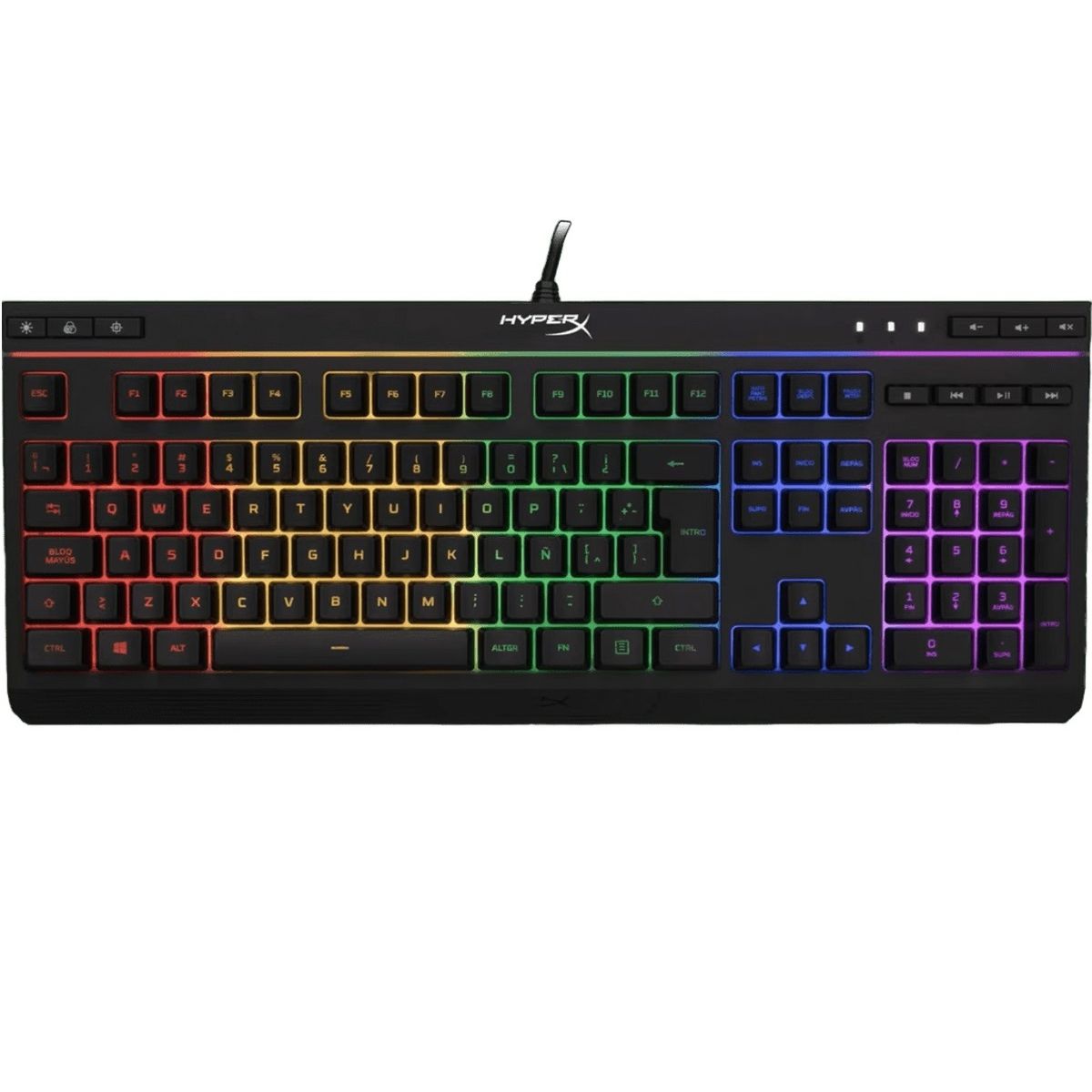 HYPERX - Teclado gamer HyperX Alloy Core RGB QWERTY Español RGB Negro