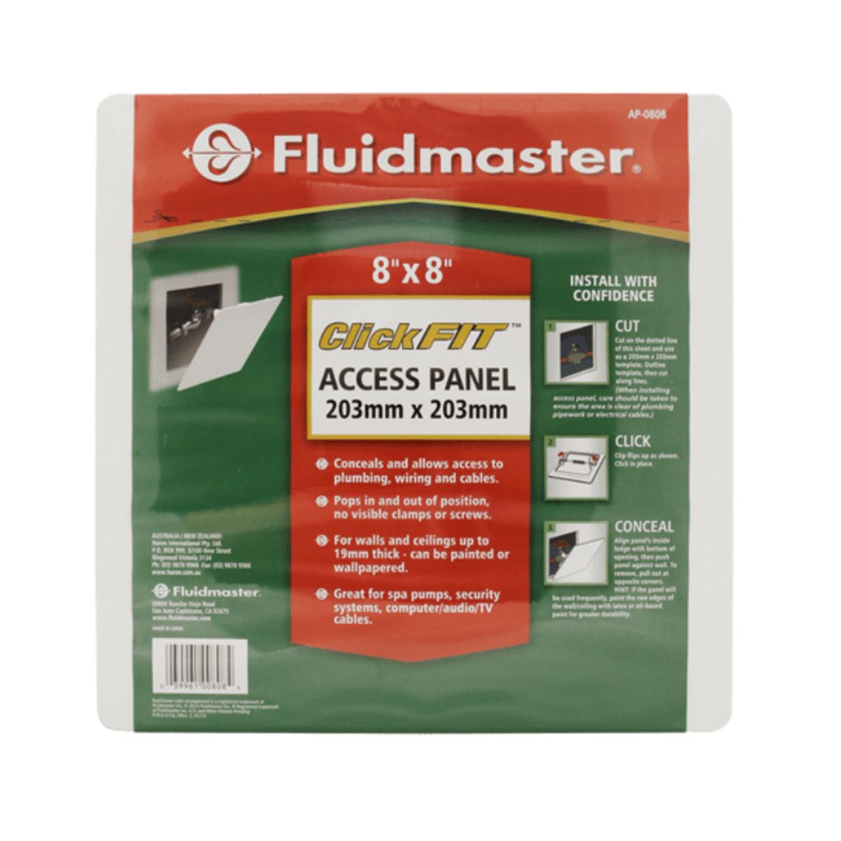 GENERICO - TAPA REGISTRO PLASTICA 8 x 8 FLUIDMASTER