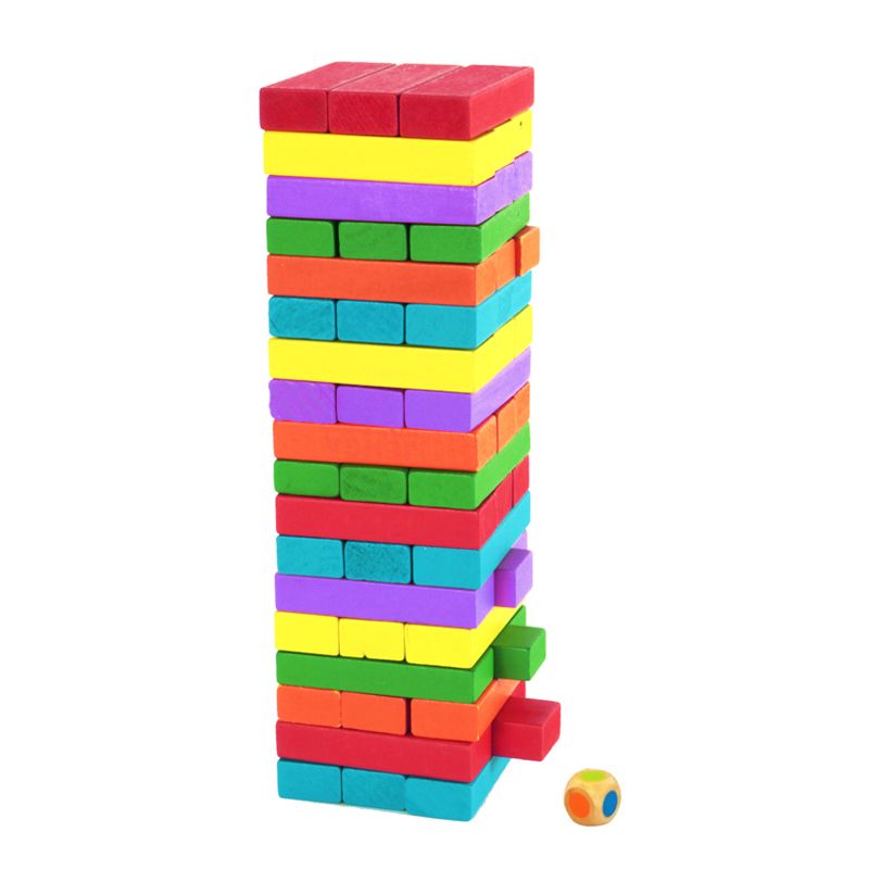 GENERICO - Juego Yenga Colores Bloques Educativo Para Niños 54 Piezas