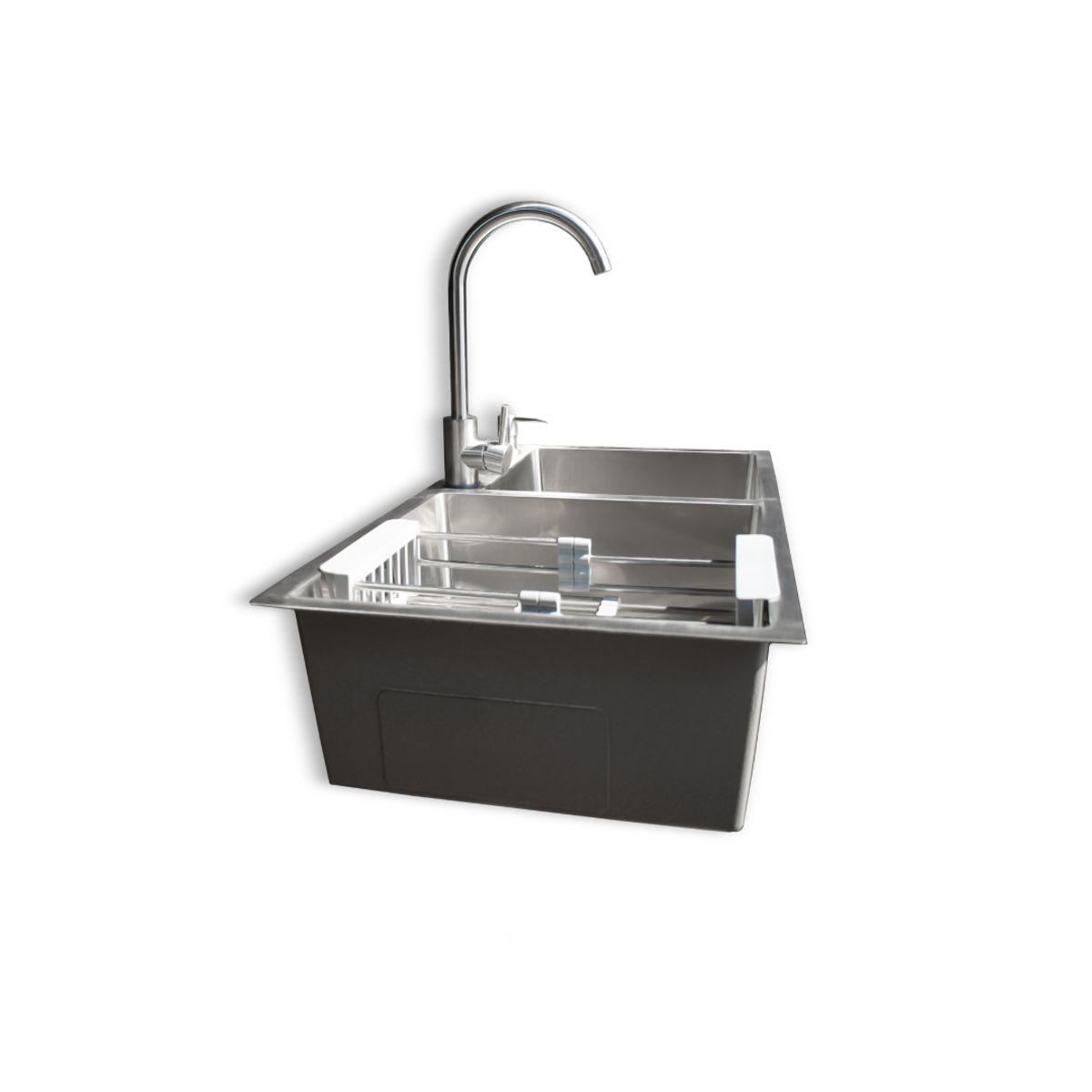 MODERN SPACE - Lavaplatos 78x43 Cm De Acero Inoxidable + Accesorio + Llave