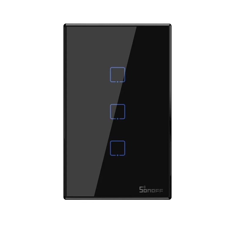 SONOFF - Interruptor Wifi de pared Sonoff TX RF de 3 canales - Negro