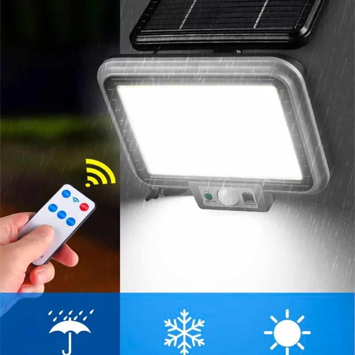 SHOP EHOME BAG - Foco Luz Con Panel Solar Sensor De Movimiento Exterior