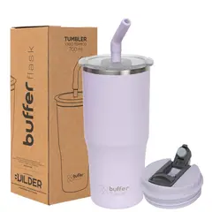 BUFFER FLASK - Mug Vaso Termo Agua Cafe 700ml AceroInox +Tapas - Lila