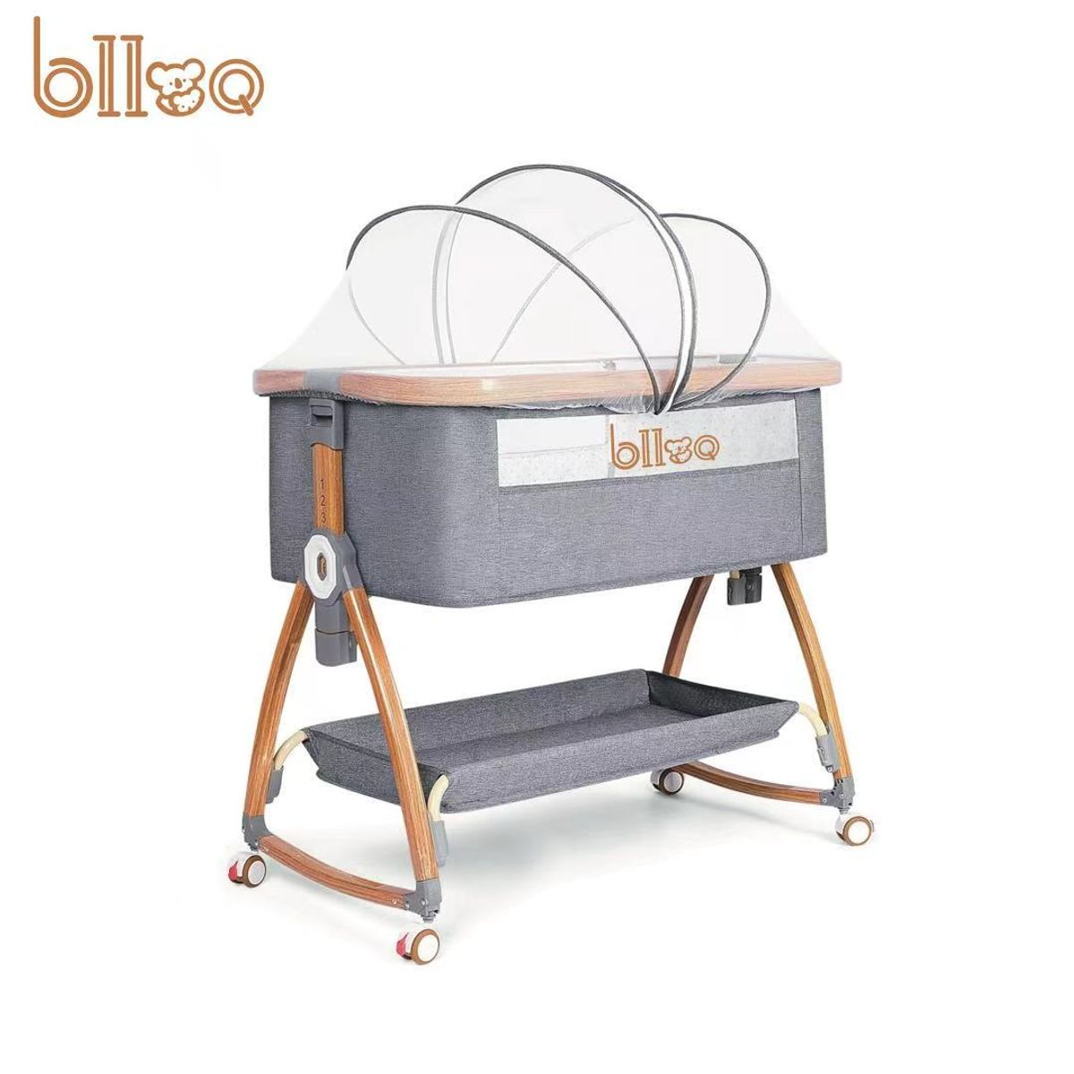 BLLOQ - Cuna Plegable Infantil Tres En Uno Color Gris