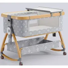U BUY - Cuna Plegable Infantil Tres En Uno Color Gris