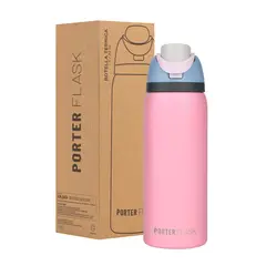 BUFFER FLASK - Termo Botella Agua Termica Porter Flask 1L Inox - Rosa