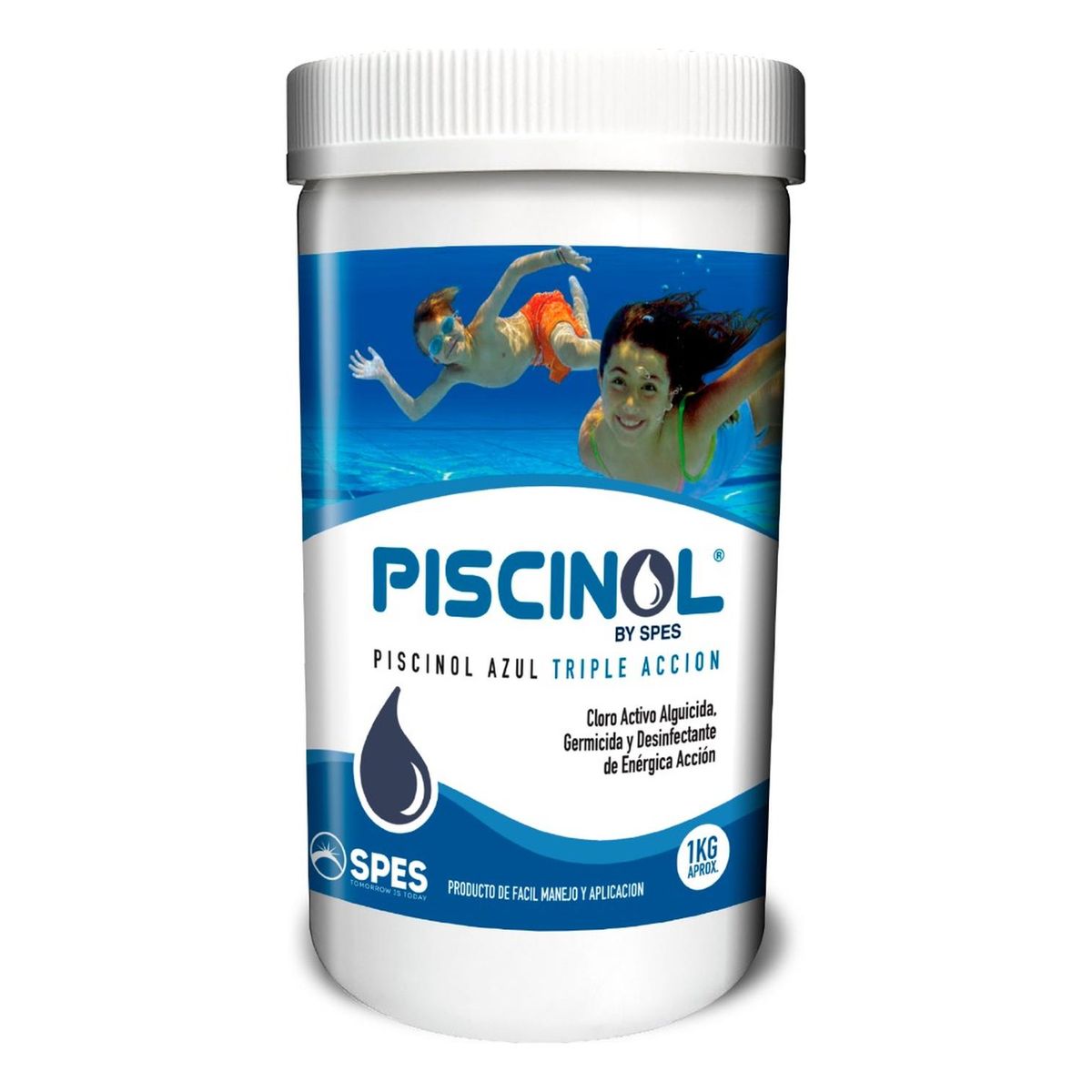 PISCINOL - Cloro Azul Triple Acción Alguicida Germicida Piscinol 1kg