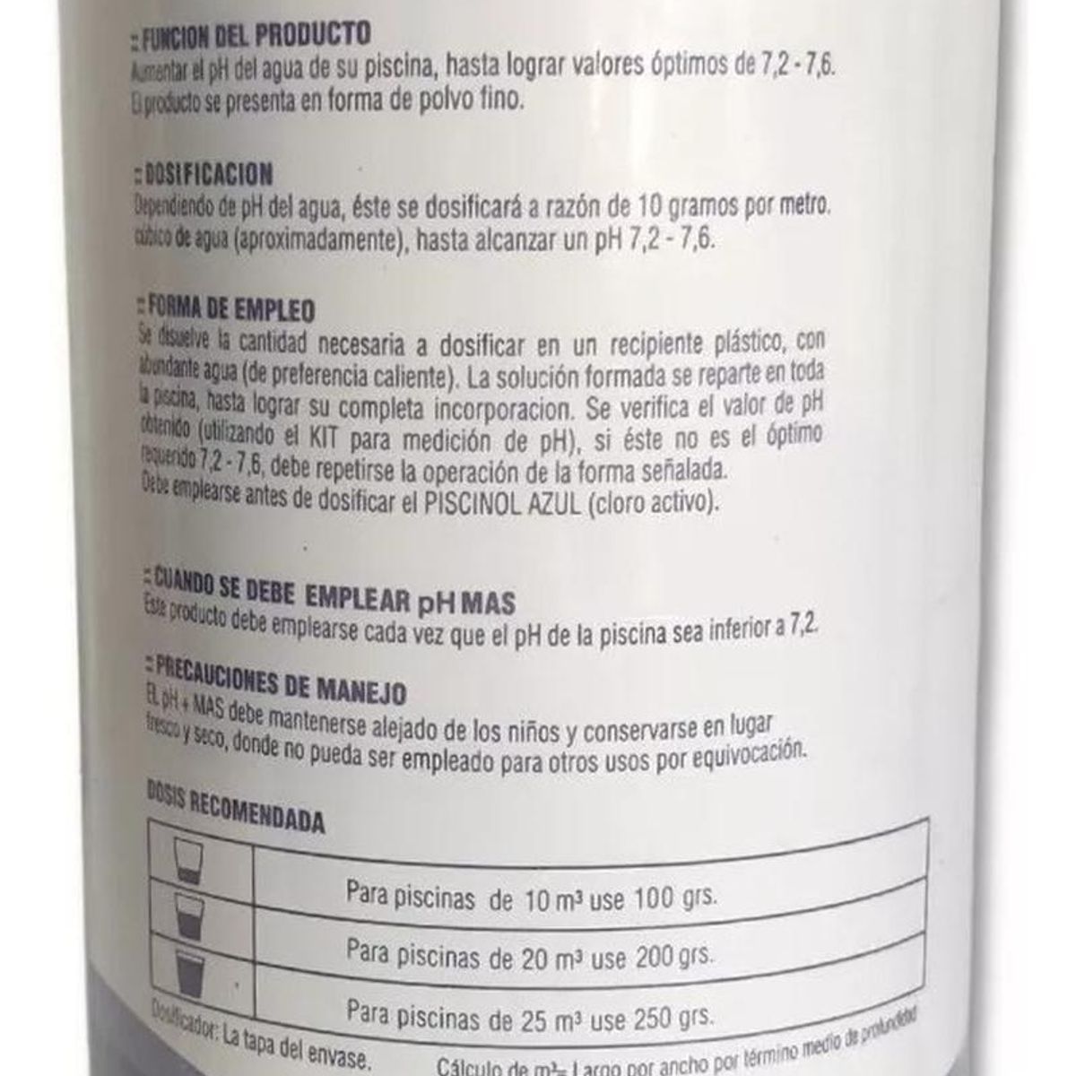 PISCINOL - Sube Ph Para Piscina 1kg Piscinol