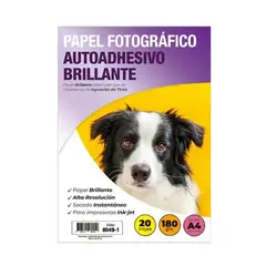ADETEC - Papel Fotográfico Adhesivo Inkjekt A4 20 hjs