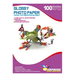 IMPRINK - Papel Fotografico Glossy Brillante A4 135grs 100hjs