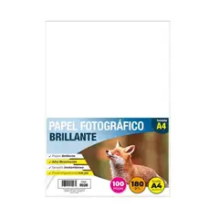 ADETEC - PAPEL FOTOGRÁFICO INKJET - A4 BRILLANTE 180 GR 100 HOJAS