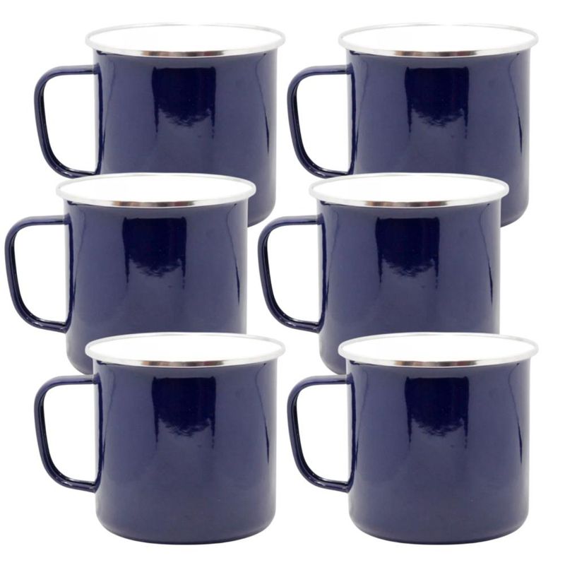 GENERICO - Pack x 6 Jarros Aluminio Azul Sublimable 10oz Recto c/ Caja
