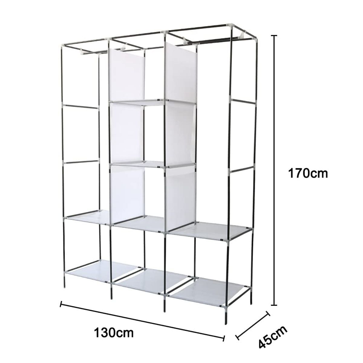 BITART - Closet Guarda Ropa Armable Ropero Grande 130cmx45cmx170cm