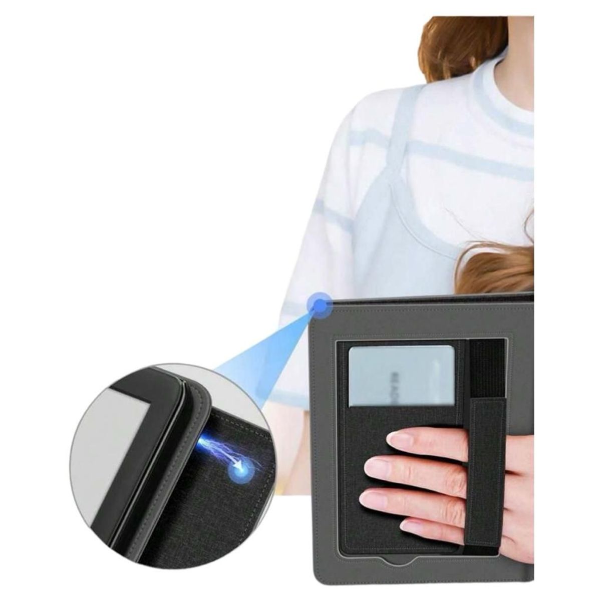 GENERICO - Funda Con Soporte Para Kindle 11th Gene 2024 RS23CV Negro
