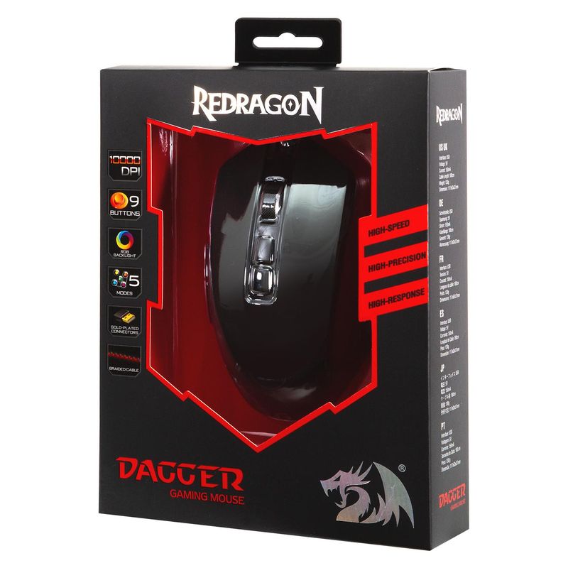 REDRAGON - MOUSE GAMER RGB DAGGER M715