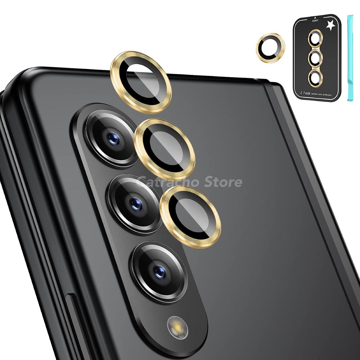 GENERICO - Protector De Lentes Para Samsung Z Fold 4 - Dorado