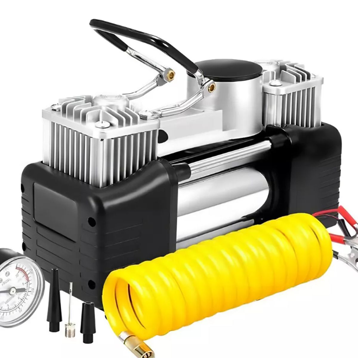 GENERICO - Compresor De Aire Doble Cilindro 12v Inflador Neumaticos