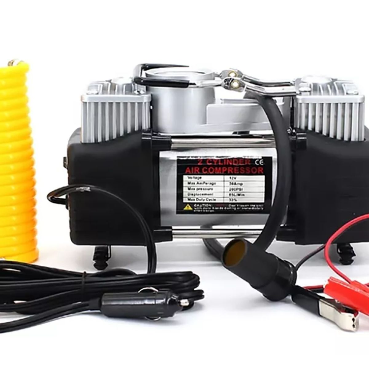 GENERICO - Compresor De Aire Doble Cilindro 12v Inflador Neumaticos