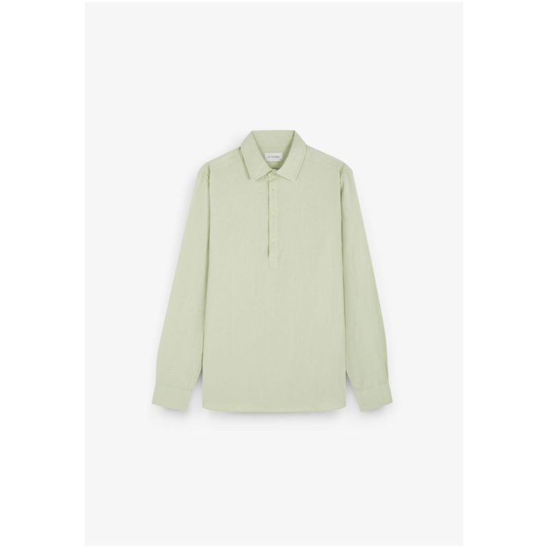SCALPERS - Linen Blend Polera Shirt Mint