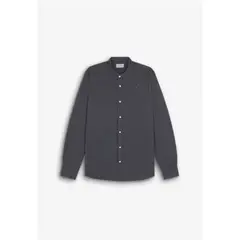 SCALPERS - Solid Mao Shirt Greyish Blue